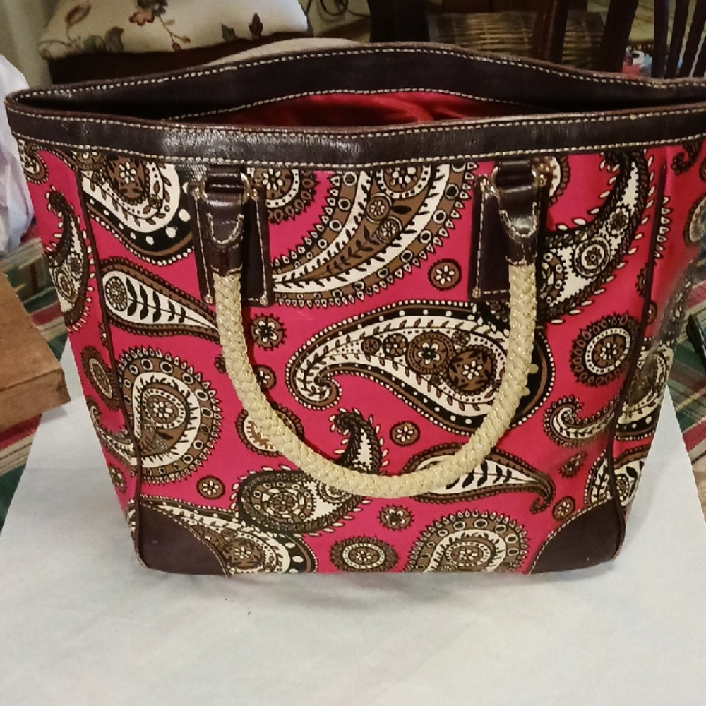 Kate Spade Paisley Tote Bag with Rope Handles - Picture 3 of 13